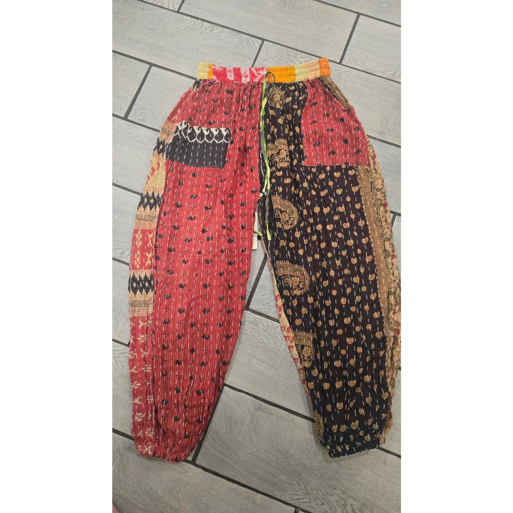Wevez Kantha Patchwork Reversible Harem Pants Boho Joggers Multicolor YS 162003